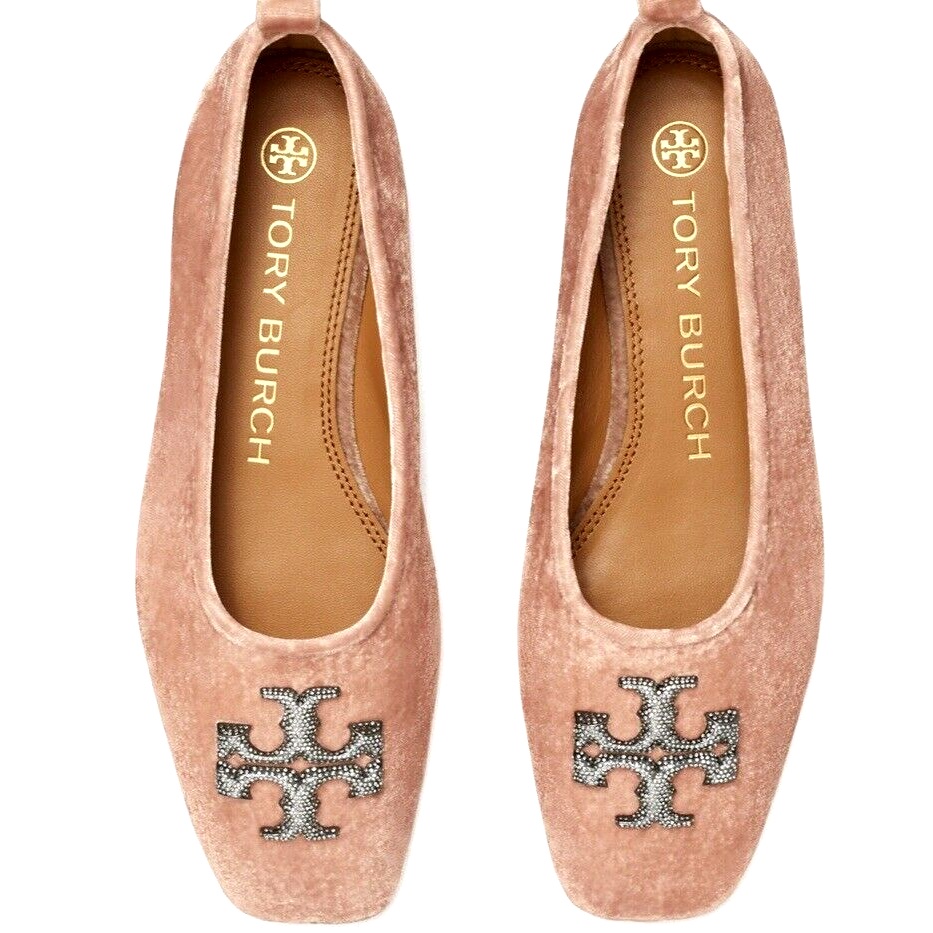 Nwt Tory Burch Eleanor Crystal Ballet Flat Sz 9.5